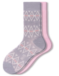 HUE Argyle Stripe Boot Sock 2 Pair Pack