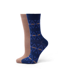 HUE Argyle Stripe Boot Sock 2 Pair Pack