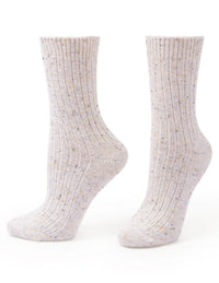 HUE Tweed Ribbed Crew 2 Pair Pack