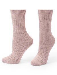 HUE Tweed Ribbed Crew 2 Pair Pack