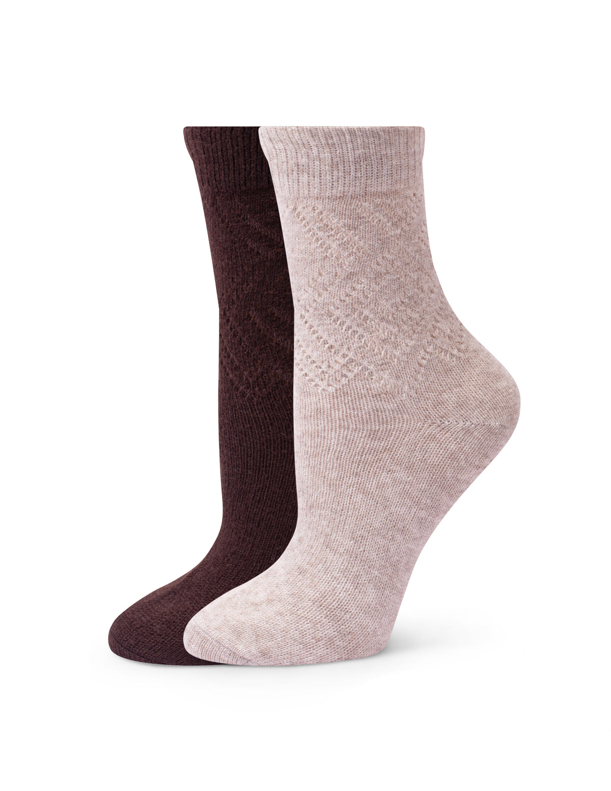 HUE Pointelle Argyle Boot Sock 2 Pair Pack