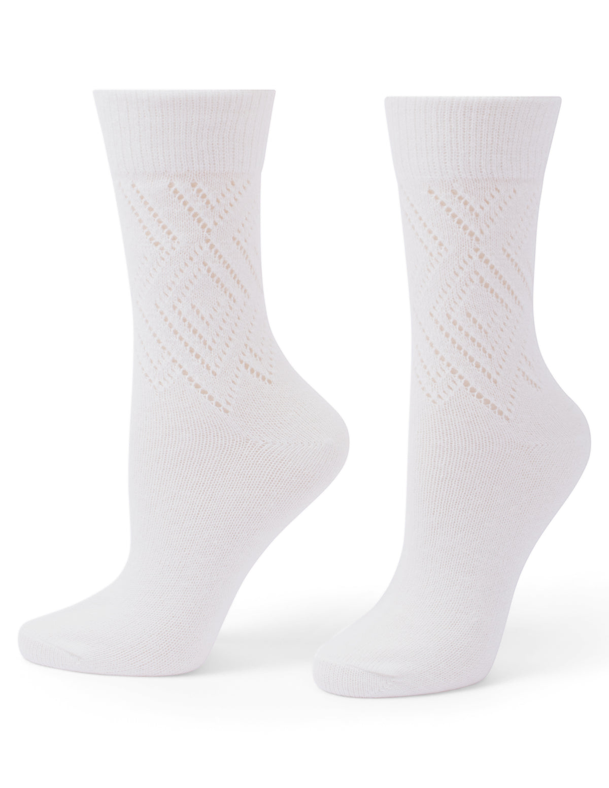 HUE Pointelle Argyle Boot Sock 2 Pair Pack