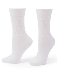HUE Pointelle Argyle Boot Sock 2 Pair Pack