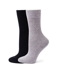 HUE Pointelle Argyle Boot Sock 2 Pair Pack