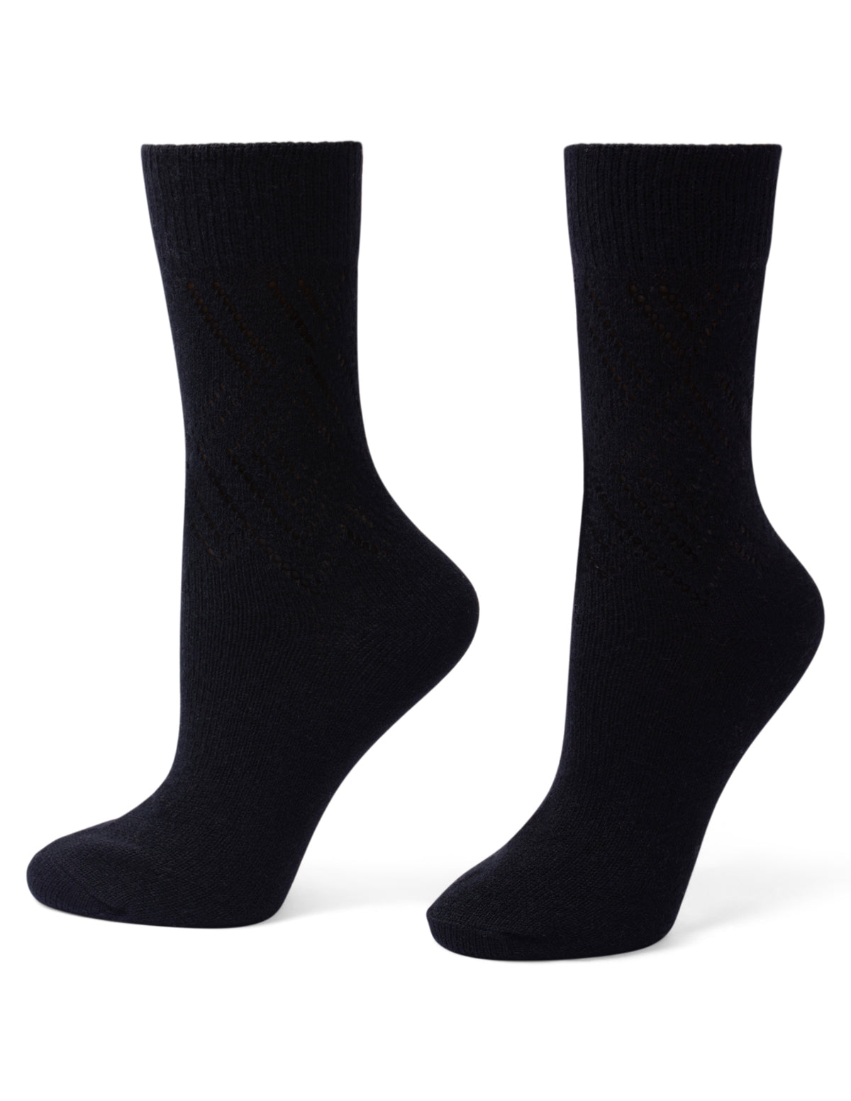HUE Pointelle Argyle Boot Sock 2 Pair Pack