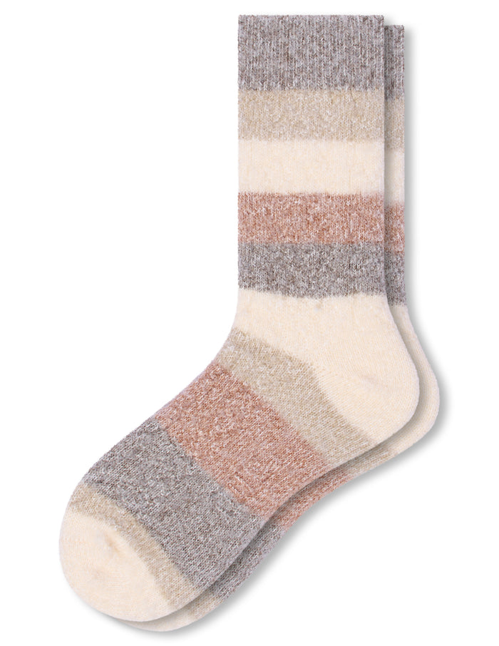 HUE Tonal Stripe Cable Boot Sock