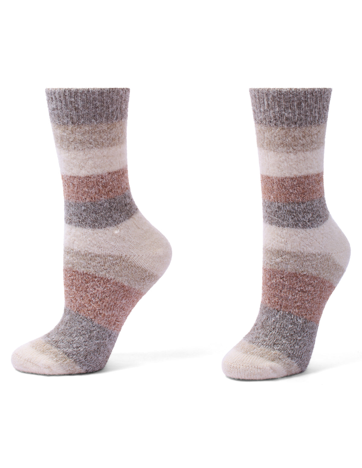 HUE Tonal Stripe Cable Boot Sock