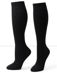 HUE Cable Ribbed Knee High