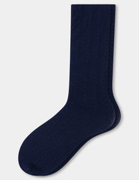 HUE Cable Ribbed Knee High