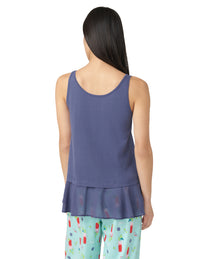 HUE Flounce Hem Scoop Neck Pajama Tank