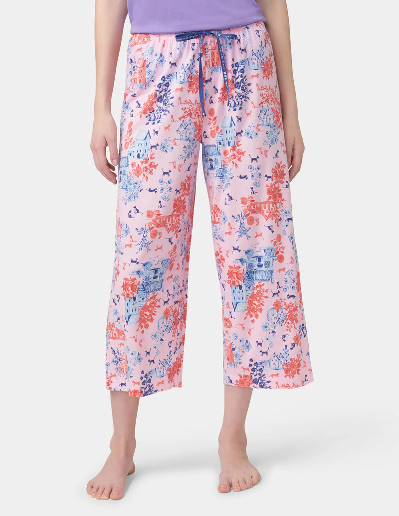 HUE Kittyville Toile Pajama Capri
