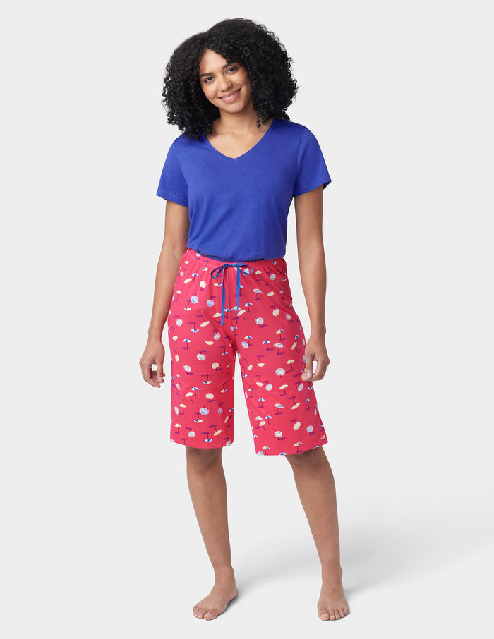HUE Beach Umbrella Pajama Bermuda Short