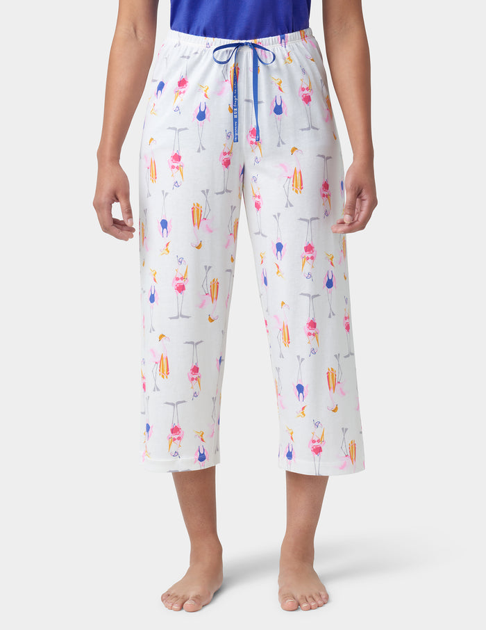 HUE Beach Flamingos Pajama Capri