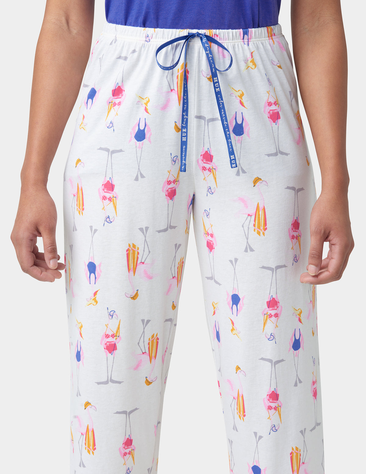 HUE Beach Flamingos Pajama Capri
