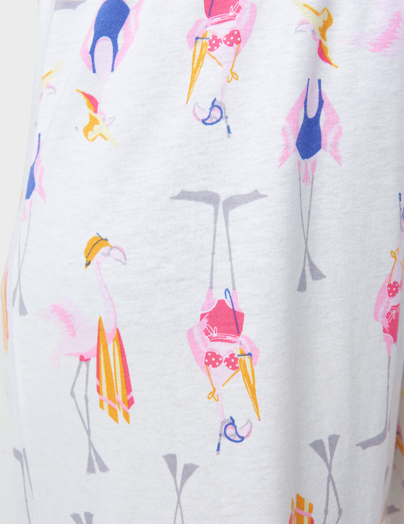 HUE Beach Flamingos Pajama Capri