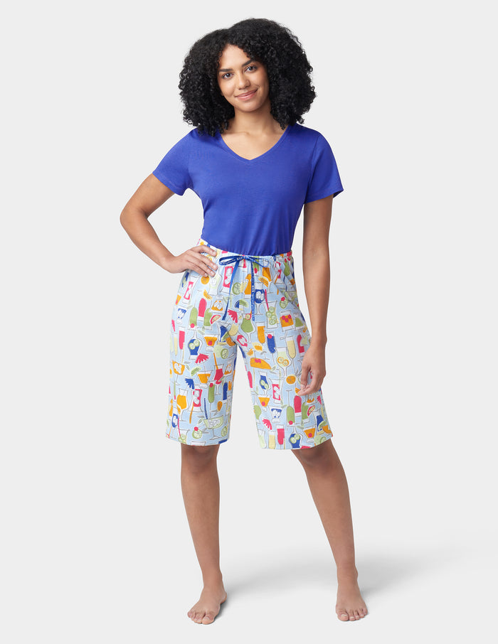 HUE Funky Punch Pajama Bermuda Short