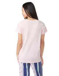 HUE Solid Short Sleeve Scoop Neck Pajama Tee