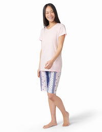 HUE Solid Short Sleeve Scoop Neck Pajama Tee