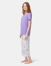 HUE Solid Short Sleeve Scoop Neck Pajama Tee