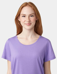 HUE Solid Short Sleeve Scoop Neck Pajama Tee