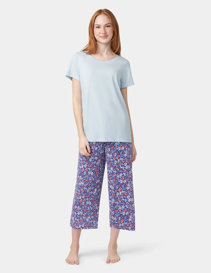 HUE Solid Short Sleeve Scoop Neck Pajama Tee