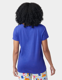 HUE Solid Short Sleeve  V-Neck Pajama Tee