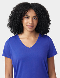 HUE Solid Short Sleeve  V-Neck Pajama Tee