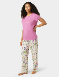 HUE Solid Short Sleeve V-Neck Pajama Tee