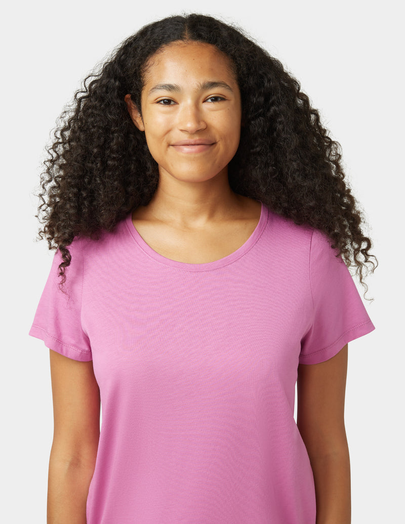 HUE Solid Short Sleeve V-Neck Pajama Tee