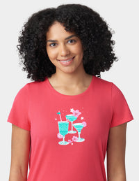 HUE 2-Piece Tipsey In Tucket Tee And Capri Pajama Set