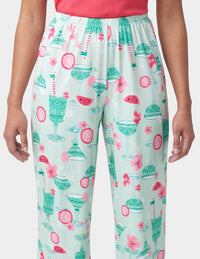 HUE 2-Piece Tipsey In Tucket Tee And Capri Pajama Set