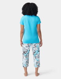 HUE 2-Piece Ocean City Tee And Capri Pajama Set