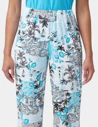 HUE 2-Piece Ocean City Tee And Capri Pajama Set
