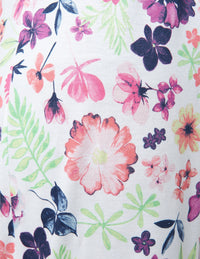 HUE 2-Piece Edible Flowers Tee and Capri Pajama Set