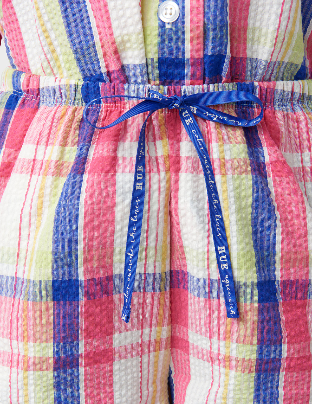 HUE Seersucker Notch Collar Short Sleeve Pajama Set