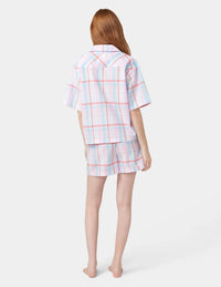 HUE Seersucker Notch Collar Short Sleeve Pajama Set