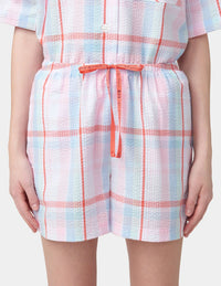 HUE Seersucker Notch Collar Short Sleeve Pajama Set