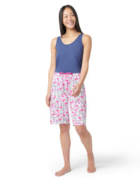 HUE Flamingo Strut Pajama Bermuda Short