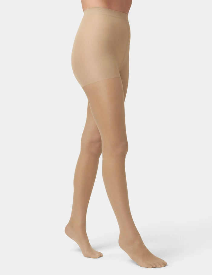 HUE So Silky Sheer Control Top with Invisible Reinforced Toe Pantyhose-12 Denier