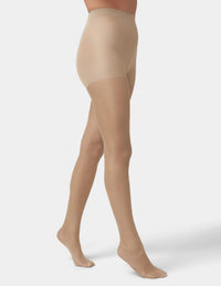 HUE So Silky Sheer Control Top with Invisible Reinforced Toe Pantyhose-12 Denier