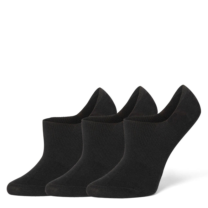 HUE 3-Pair Pack Cotton No Show Arch Hug Sock