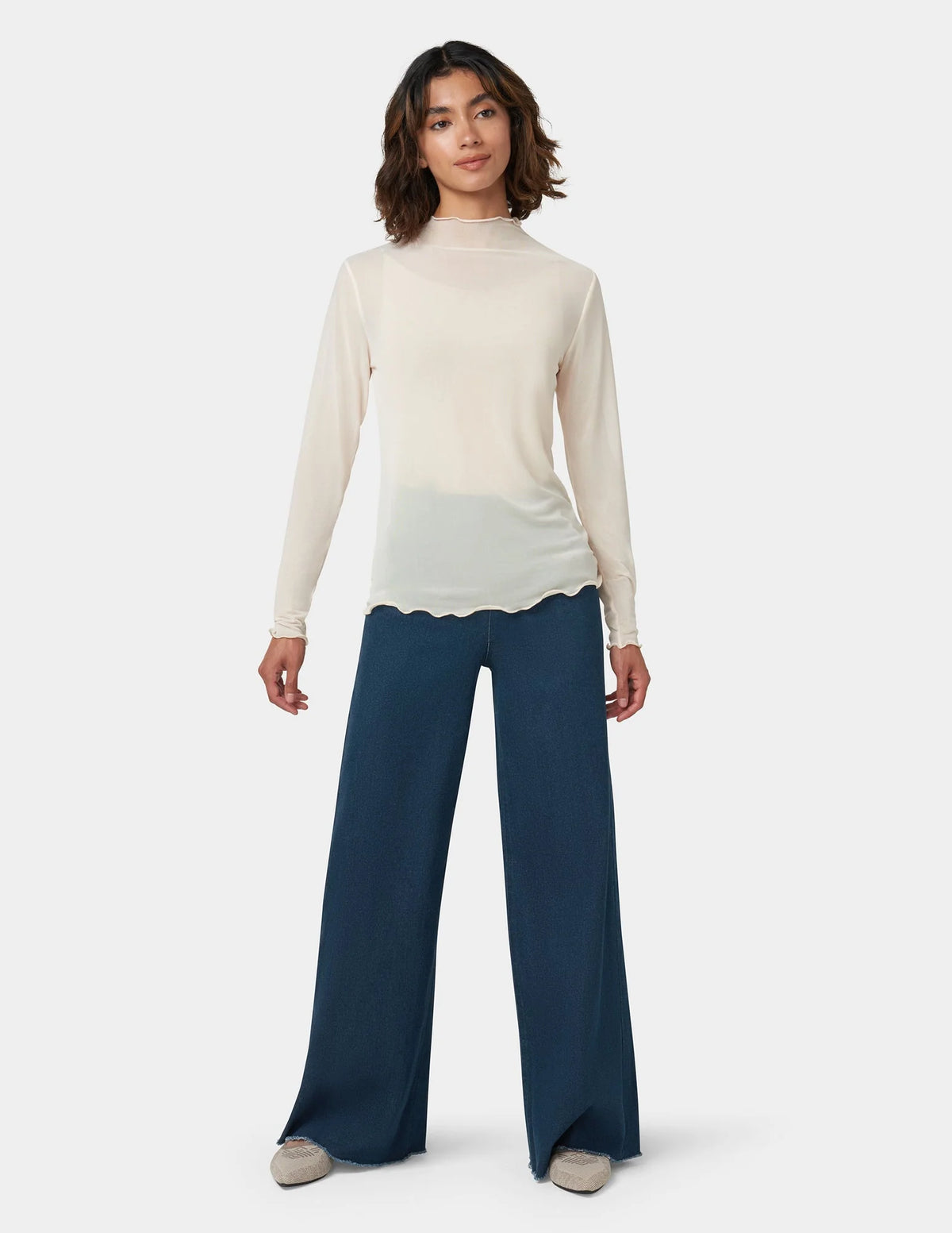 HUE Olivia Wide Leg Denim Pant