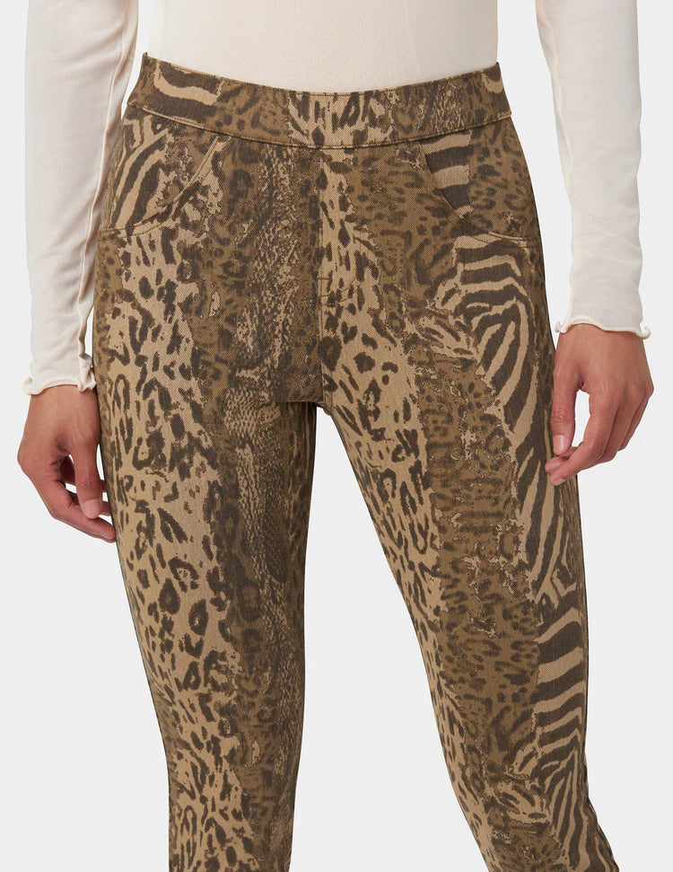 HUE Ultra Soft Mixed Animal Denim Legging