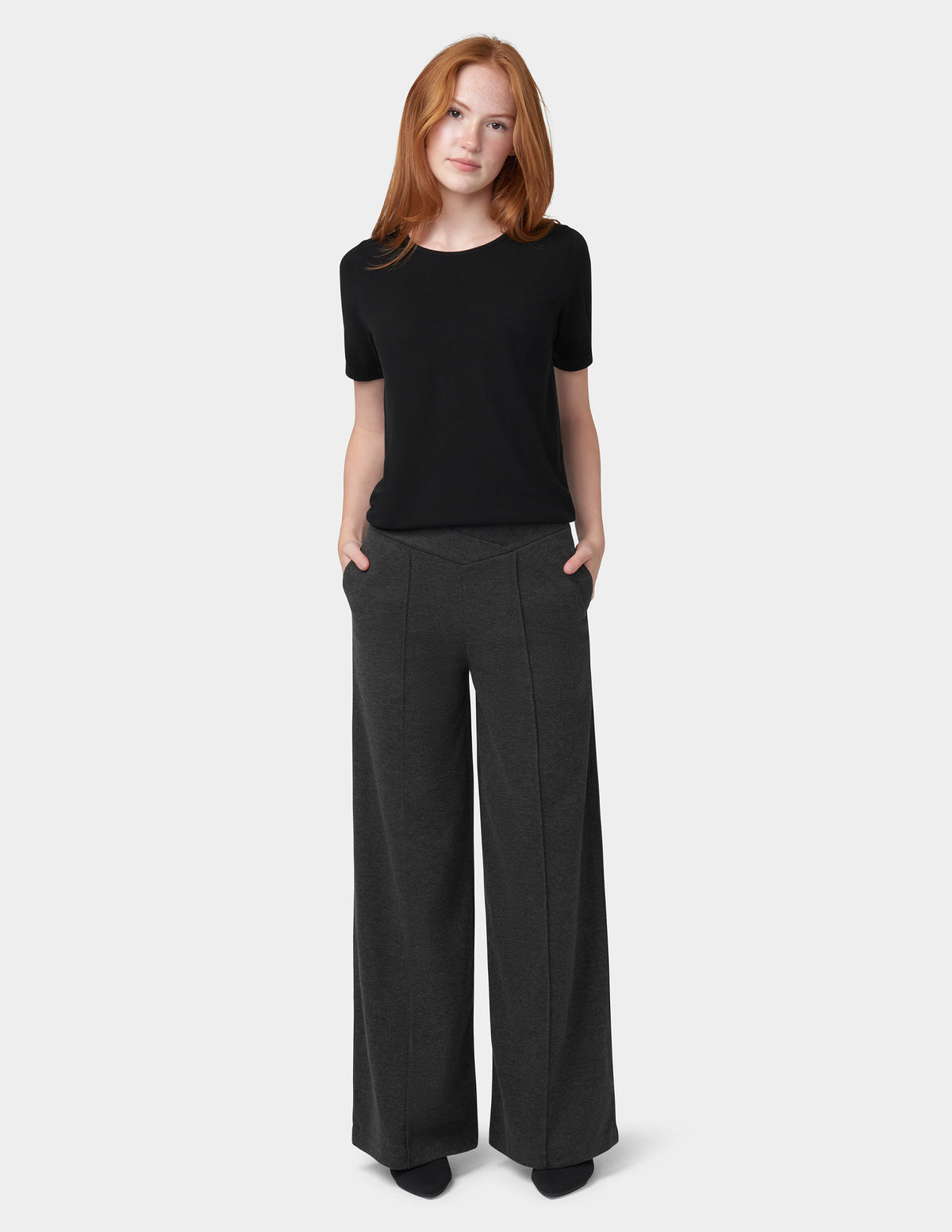 HUE Pull-On Wide Leg Pant