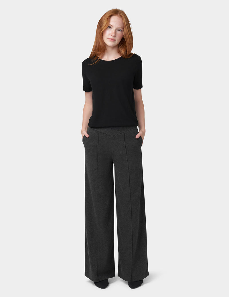 HUE Pull-On Wide Leg Pant