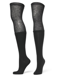 HUE Slouched Ribbed Over The Knee Sock