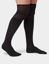 HUE Slouched Ribbed Over The Knee Sock