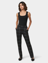 HUE Plaid Pull-On Trouser