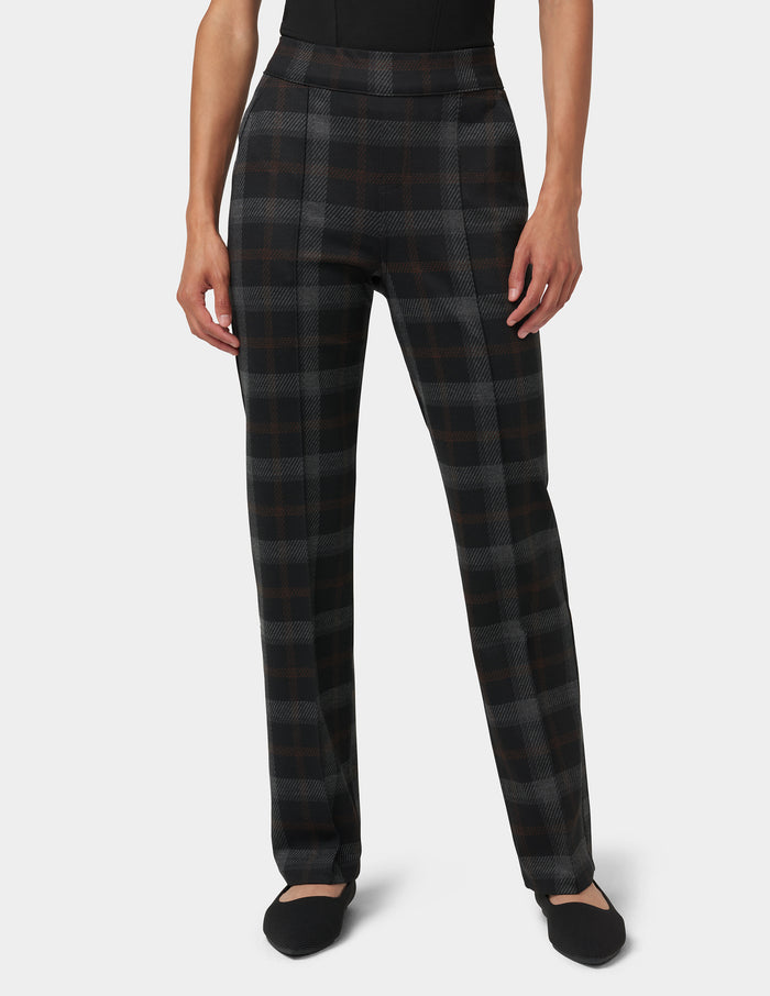 HUE Plaid Pull-On Trouser