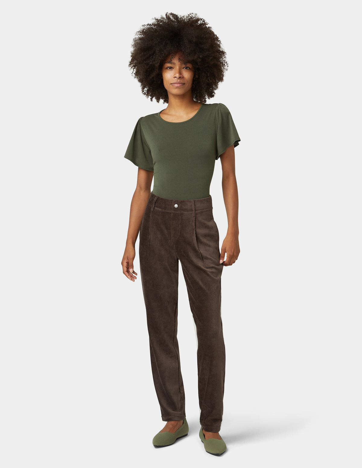 HUE Plush Corduroy Tapered Pants